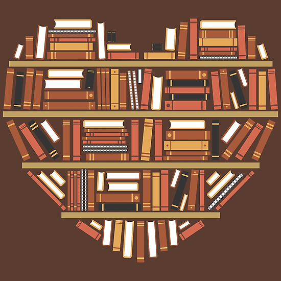 Heart made of books